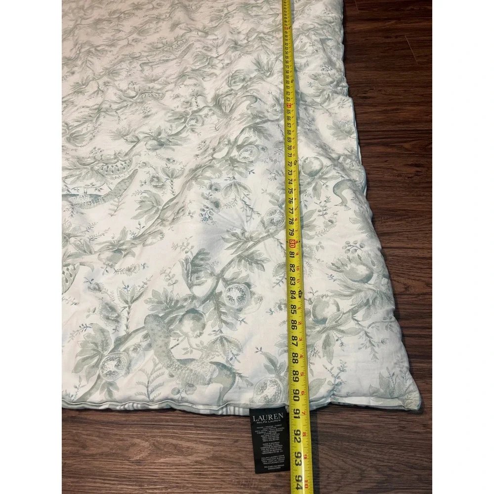 Lauren Ralph Lauren Spencer Floral Sage Green Reversible Comforter Queen 94x88